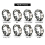 font options for inside engraving on grey lily valley rings