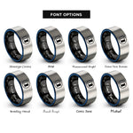 font options for inside engraving on black & blue & gray lima flag rings