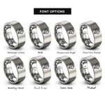 font options for inside engraving on gray lion rings