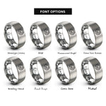font options for inside engraving on grey lion rings