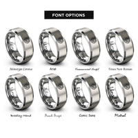font options for inside engraving on grey lion rings
