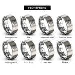 font options for inside engraving on gray lion rings