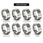 font options for inside engraving on grey lions mane jellyfish rings
