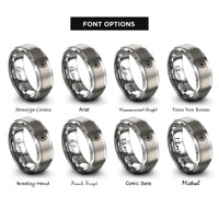 font options for inside engraving on grey litha sun rings
