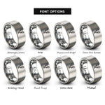 font options for inside engraving on gray lobster rings