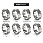 font options for inside engraving on grey lock nut rings