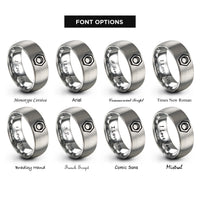 font options for inside engraving on grey lock nut rings