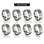 font options for inside engraving on gray locking carabiner rings