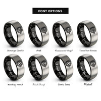 font options for inside engraving on black & grey locomotive wheel rings