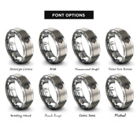 font options for inside engraving on grey locomotive wheel rings