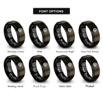 font options for inside engraving on gunmetal & black locomotive wheel rings