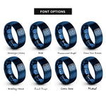 font options for inside engraving on blue logic analyzer rings