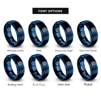 font options for inside engraving on blue logic analyzer rings