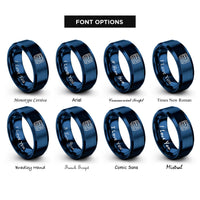 font options for inside engraving on blue logic analyzer rings