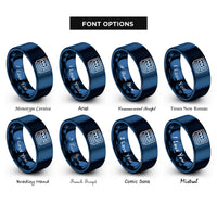 font options for inside engraving on blue logic analyzer rings