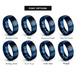 font options for inside engraving on blue logic analyzer rings