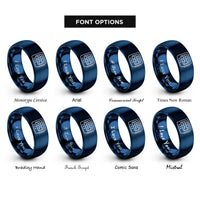 font options for inside engraving on blue logic analyzer rings