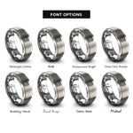 font options for inside engraving on silver logic analyzer rings