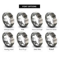 font options for inside engraving on silver logic analyzer rings
