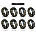 font options for inside engraving on gunmetal & blue logic analyzer rings