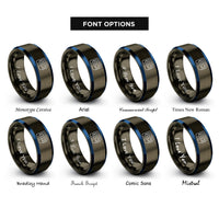 font options for inside engraving on gunmetal & blue logic analyzer rings