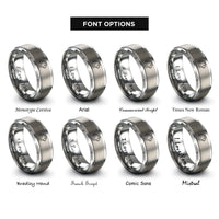 font options for inside engraving on silver long-haired syrian hamster rings