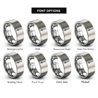 font options for inside engraving on gray longsword rings