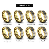 font options for inside engraving on gold & silver lotus india rings