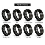 font options for inside engraving on black low poly skull rings