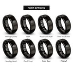 font options for inside engraving on black low poly skull rings