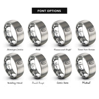 font options for inside engraving on gray low poly skull rings