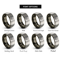 font options for inside engraving on gunmetal & gray low poly skull rings