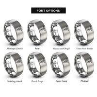 font options for inside engraving on grey lpn caduceus rings