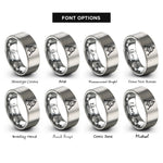 font options for inside engraving on gray lunar lander rings