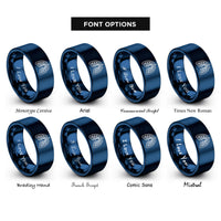 font options for inside engraving on blue lungs rings