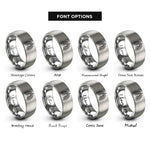 font options for inside engraving on silver lungs rings