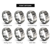 font options for inside engraving on silver lungs rings