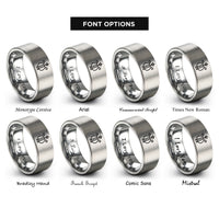 font options for inside engraving on gray lyra rings