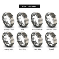 font options for inside engraving on silver mace rings