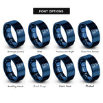 font options for inside engraving on blue magnetic stirrer rings