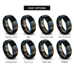 font options for inside engraving on gunmetal & blue magnetic stirrer rings