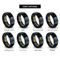 font options for inside engraving on gunmetal & blue magnetic stirrer rings