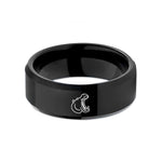 presents for bridal party – black tungsten hippo open mouth wedding band