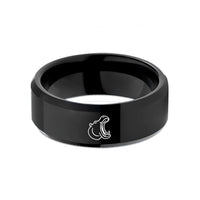 presents for bridal party – black tungsten hippo open mouth wedding band