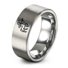 Sagittarius – Tungsten Wedding Band, 8 mm, Gray Comfort-Fit Unisex