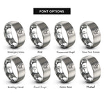 font options for inside engraving on grey major baton rings