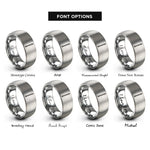 font options for inside engraving on gray major mace rings