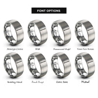 font options for inside engraving on gray major mace rings