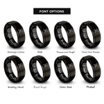 font options for inside engraving on black majorette baton rings