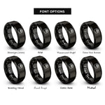 font options for inside engraving on black maki roll rings